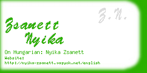 zsanett nyika business card